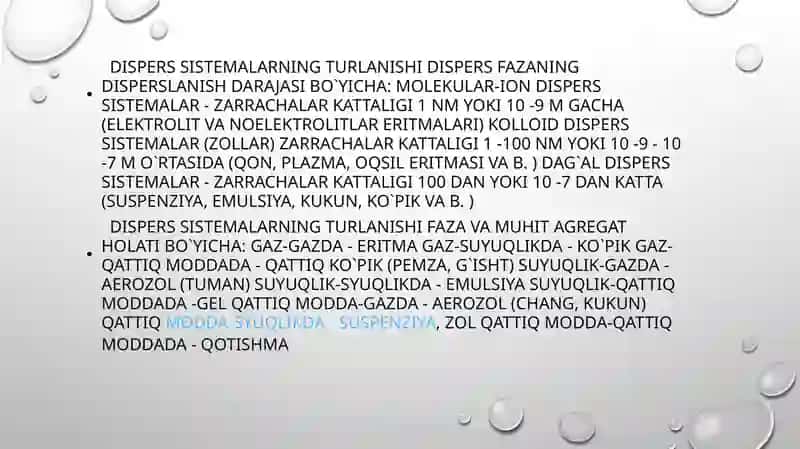 Dag’al dispers sistemalarining xossalari va ularning farmokologiyada ishlatilishi 3