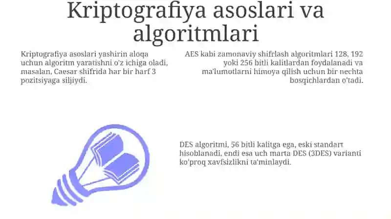Kriptografiya asoslari va algoritmlari 3