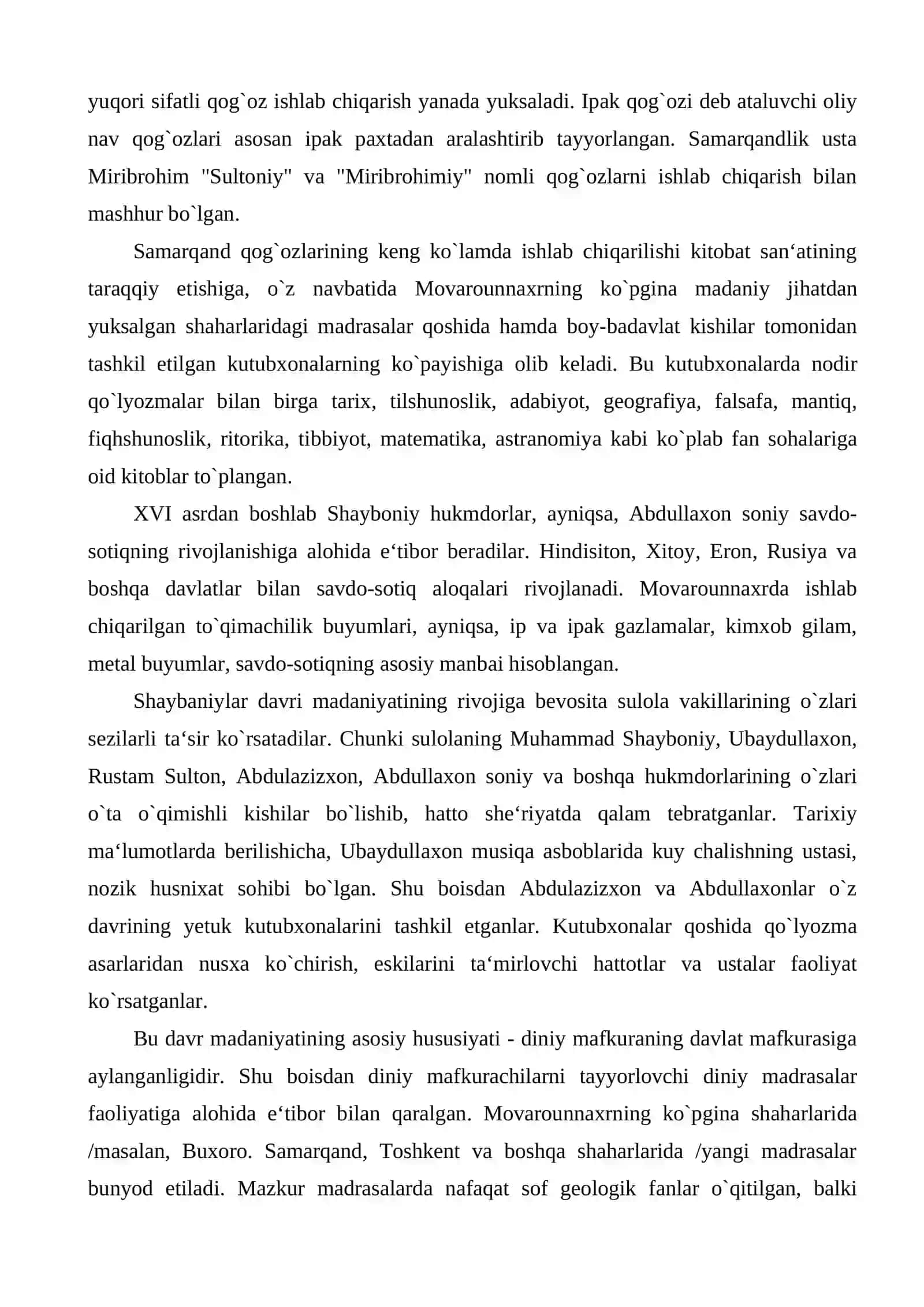 Sobiq sho`rolar saltanati davrida o`zbek milliy madaniyatidagi ziddiyatlar 3