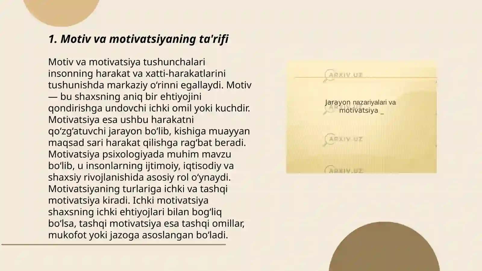 Motiv va motivatsiya hamda ularning turlari 3
