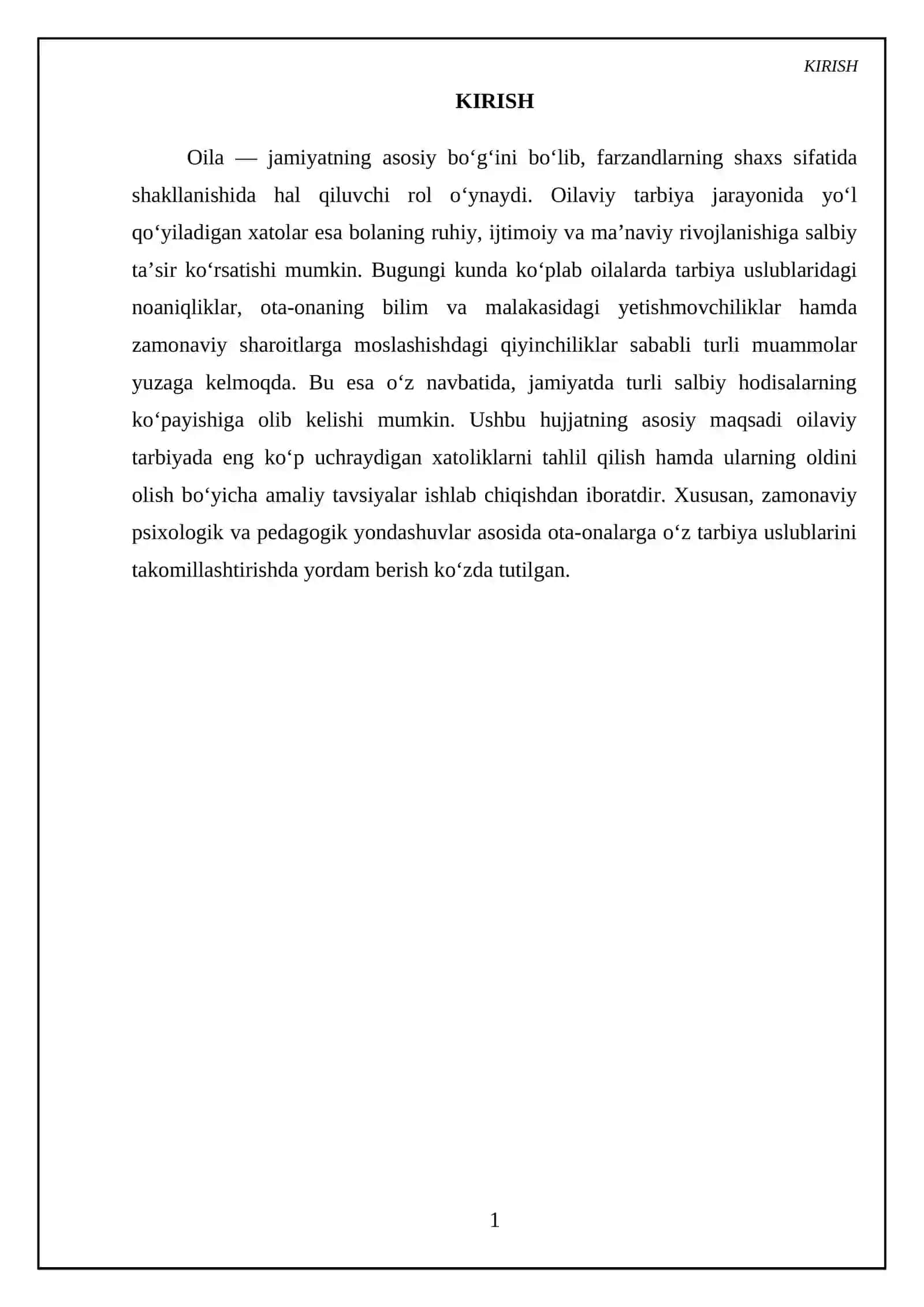Oila tarbiyasida koʻp uchraydigan xatoliklar va ularni oldini olish 3