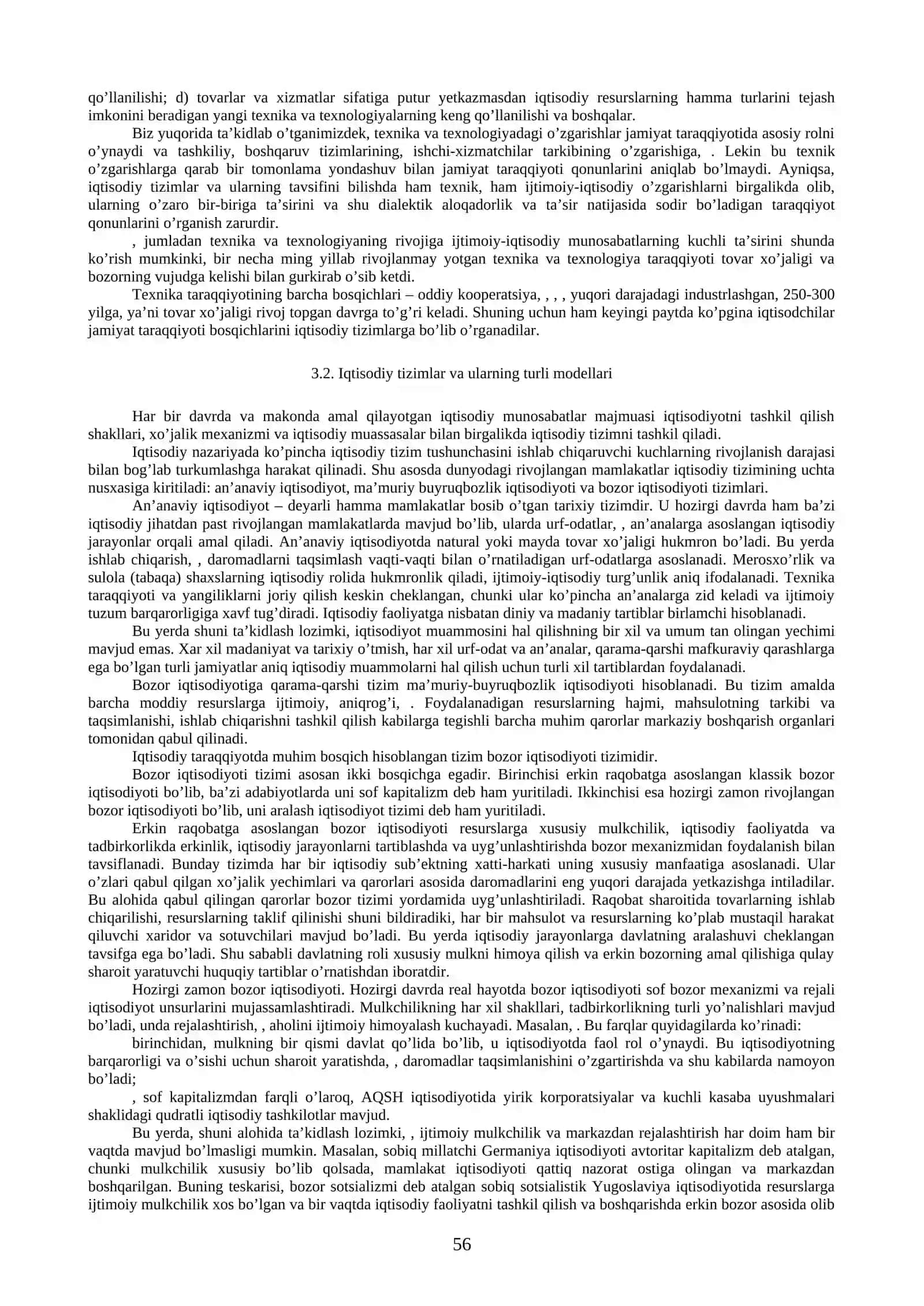 IJTIMOIY-IQTISODIY TIZIMLAR VA MULKCHILIK MUNOSABATLARI 3