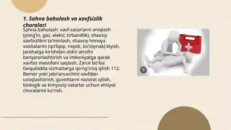 Favqulodda vaziyatlarda birinchi tibbiy yordam 3