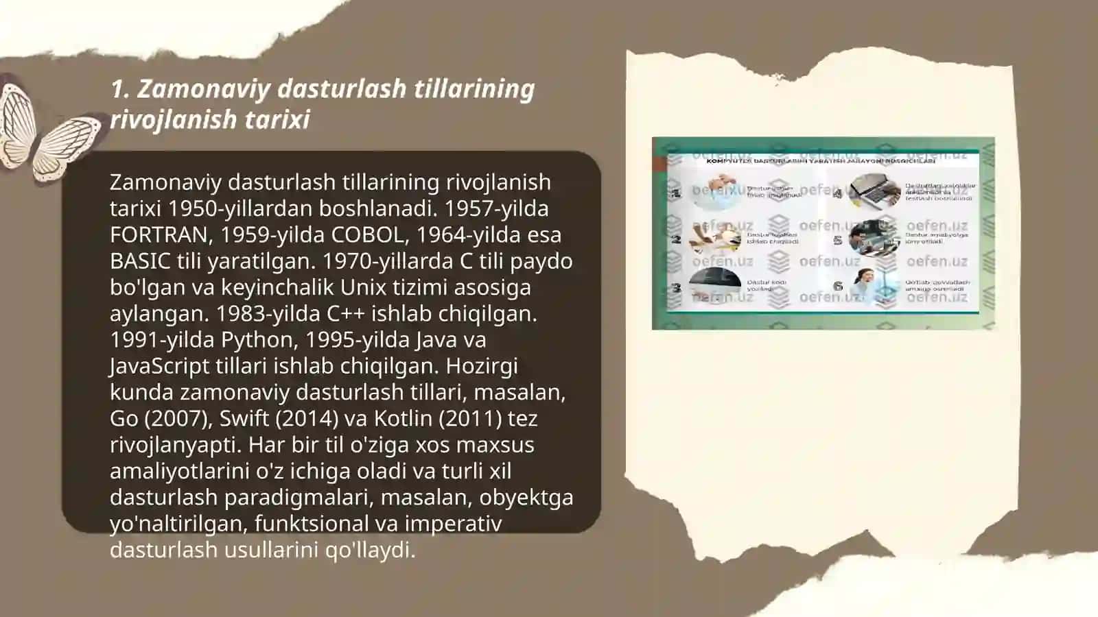 Zamonaviy dasturlash tillari. Dasturlash muhitlari 3