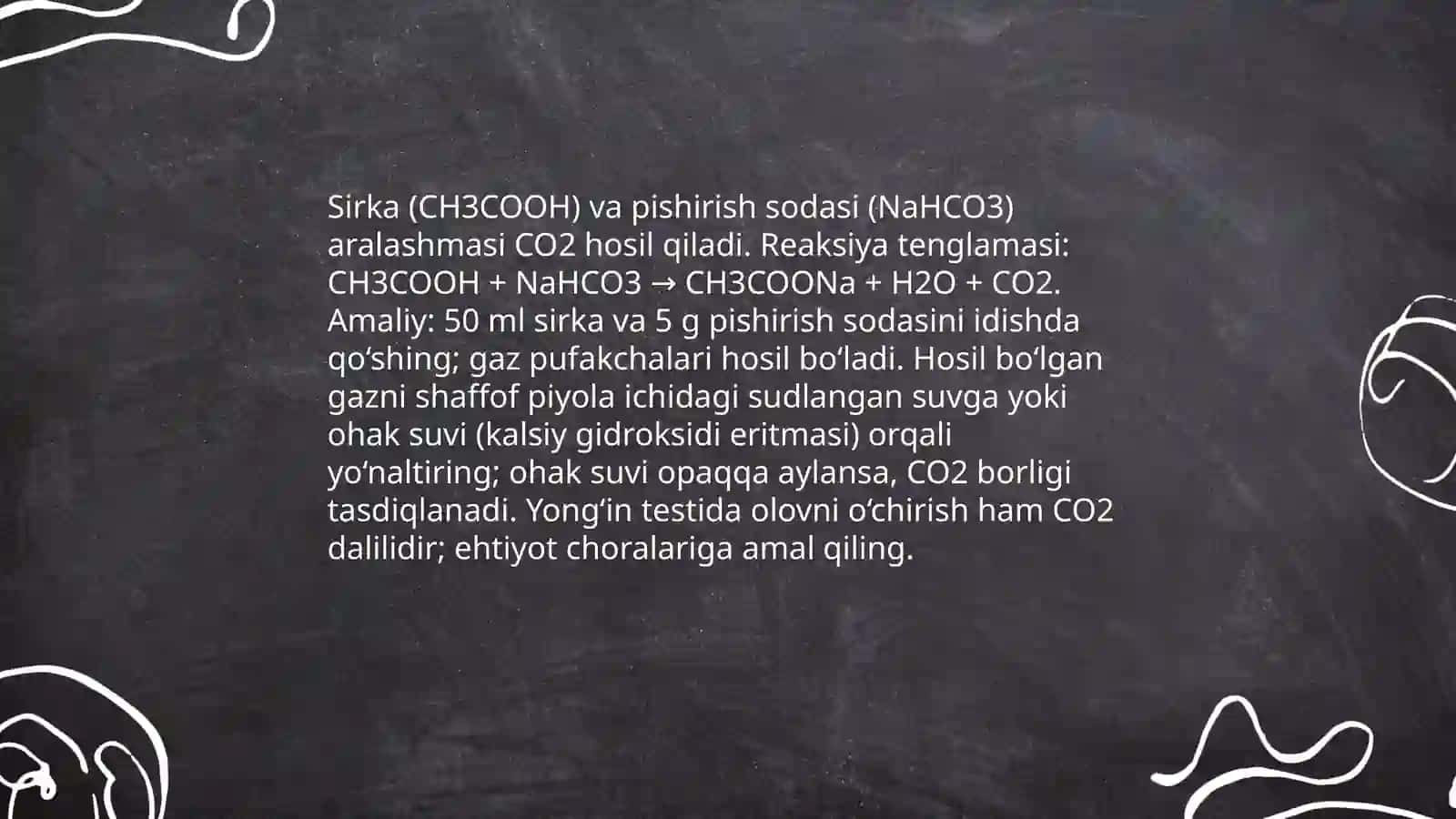 Uy sharoitida kimyoviy reaksiyalarni aniqlash 3