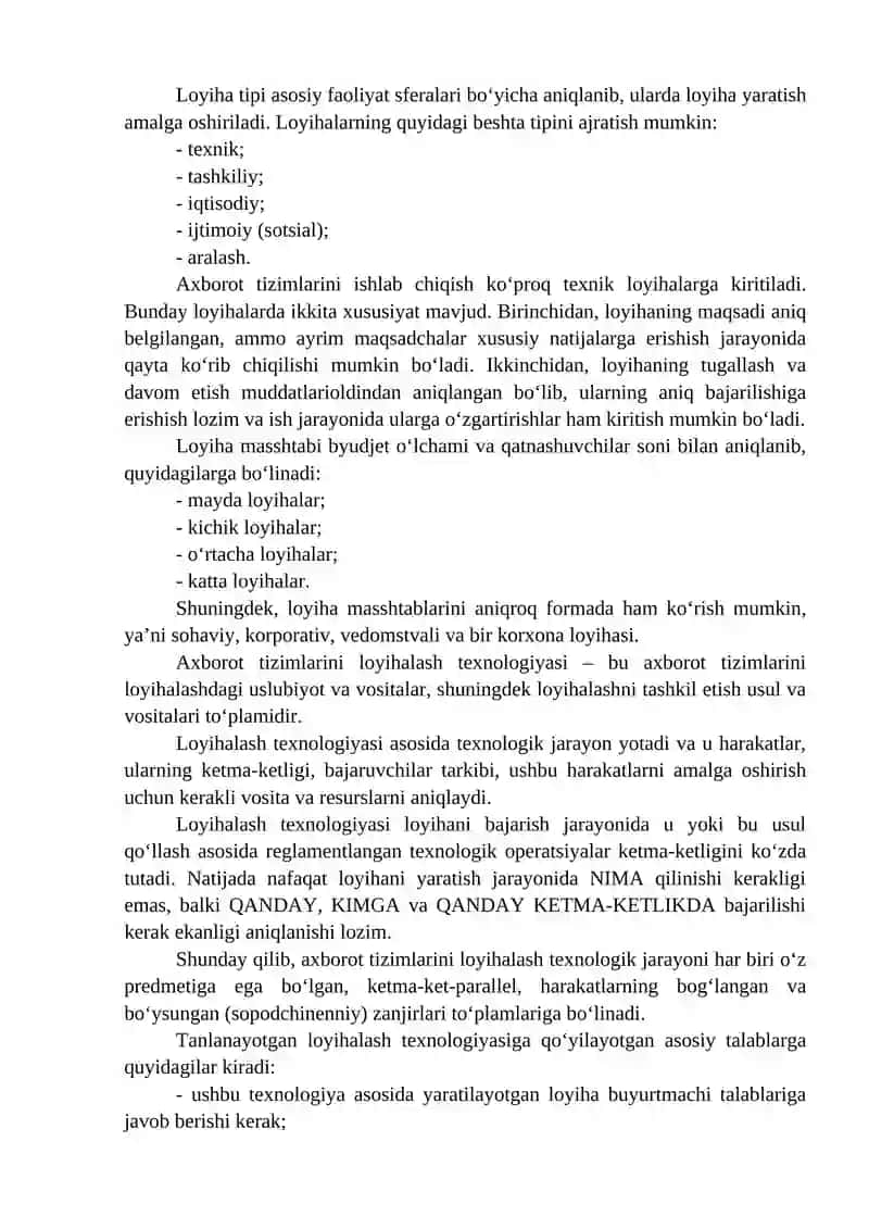 Axborot tizimlarini loyihalash texnologiyasi 3