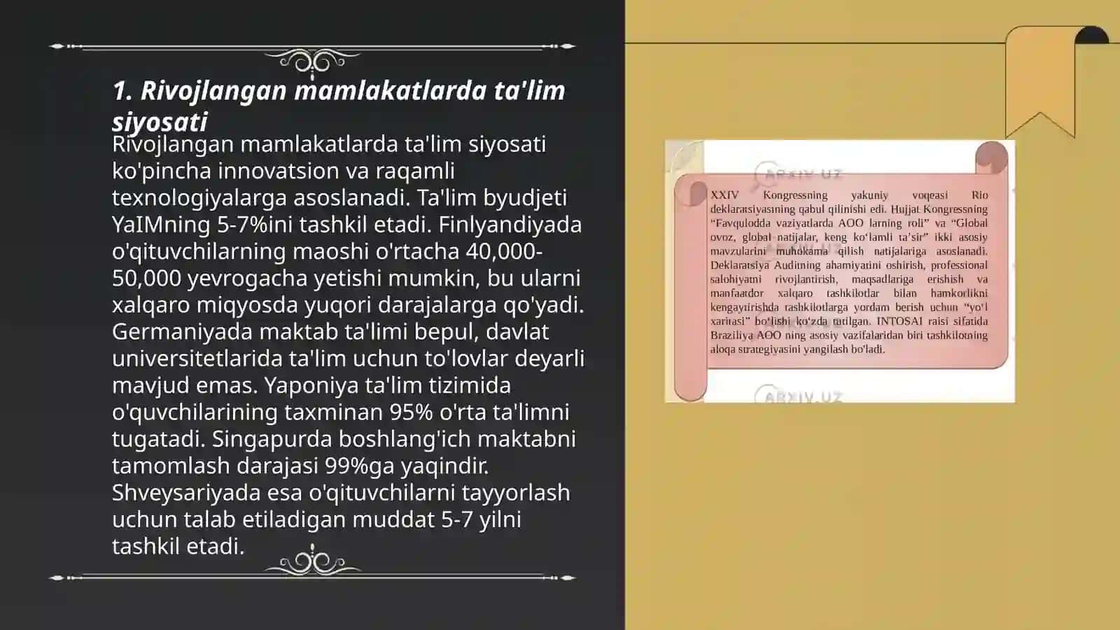 Rivojlangan mamlakatlar ta'lim tizimi 3