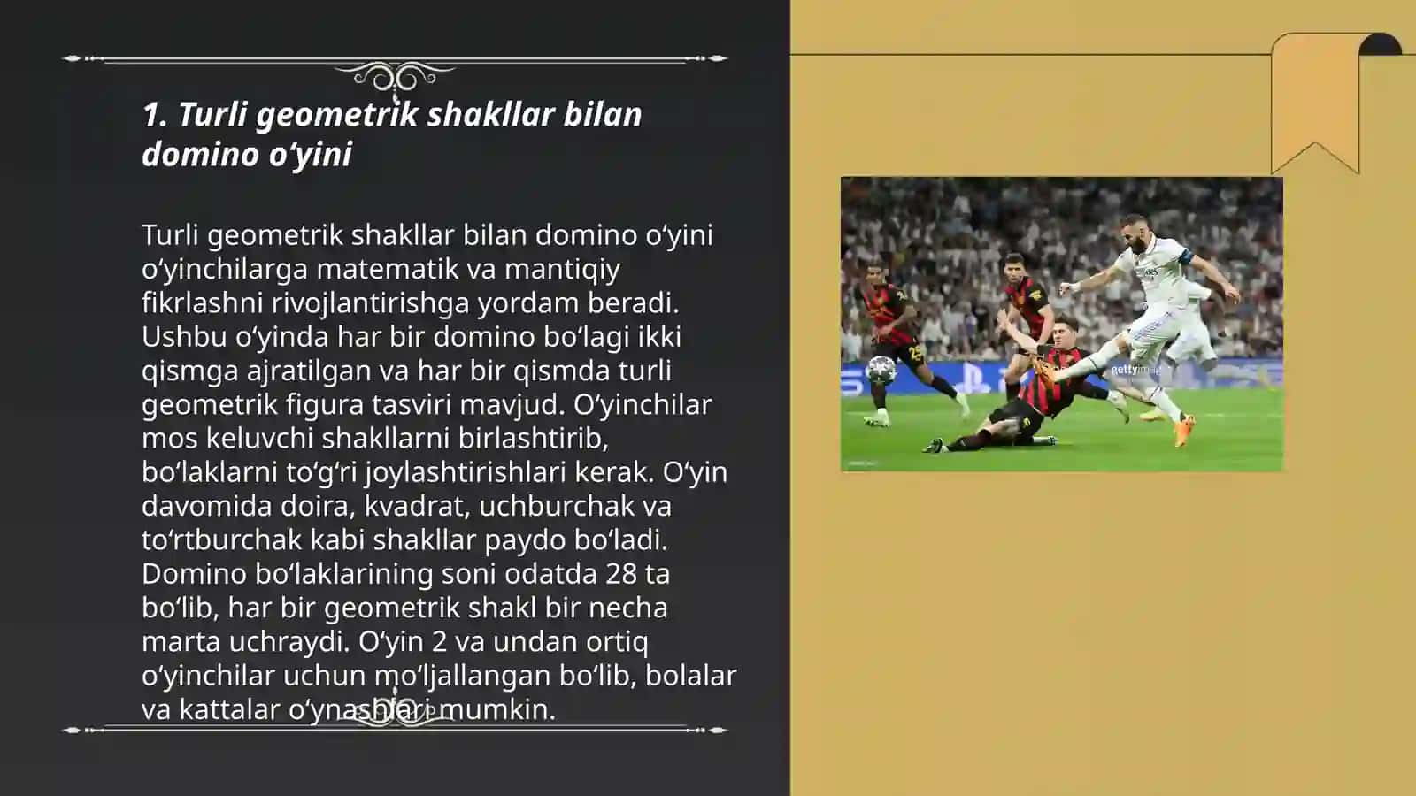 Turli geometrik shakllar yig‘masidan har xil o‘yinlar o‘ynash 3