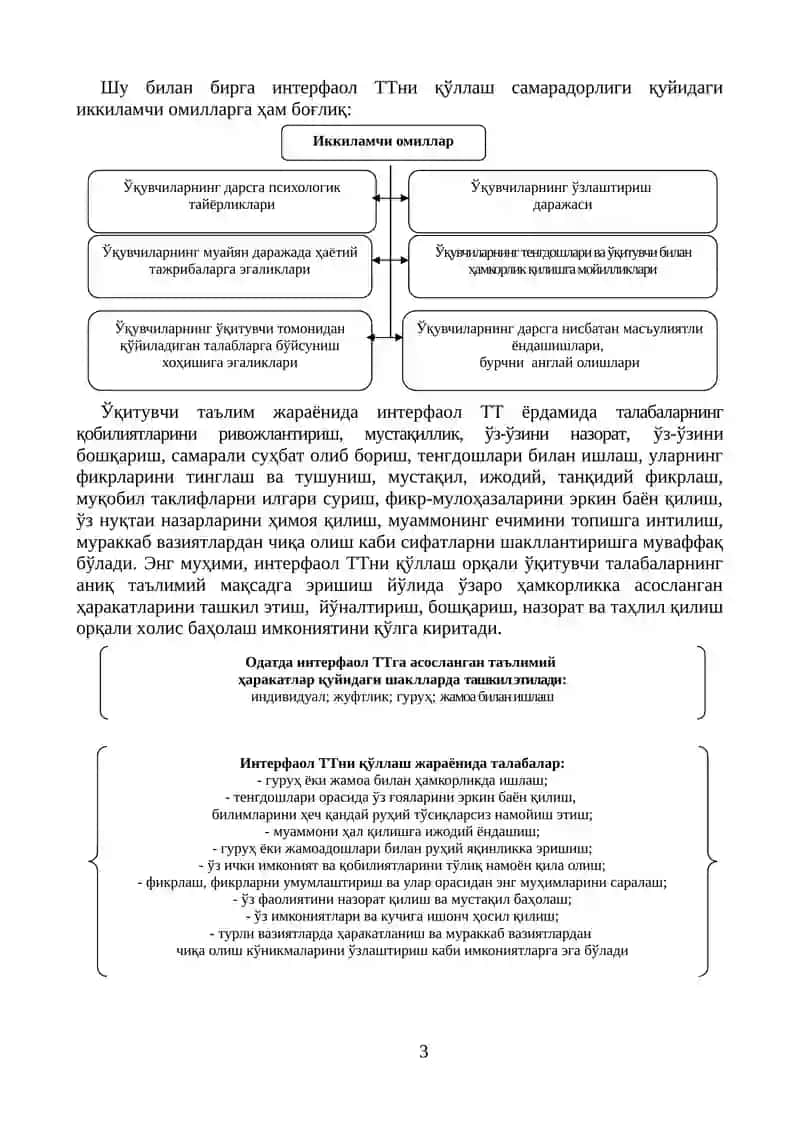 ИНТЕРФАОЛ ТАЪЛИМ ТЕХНОЛОГИЯЛАРИ 3