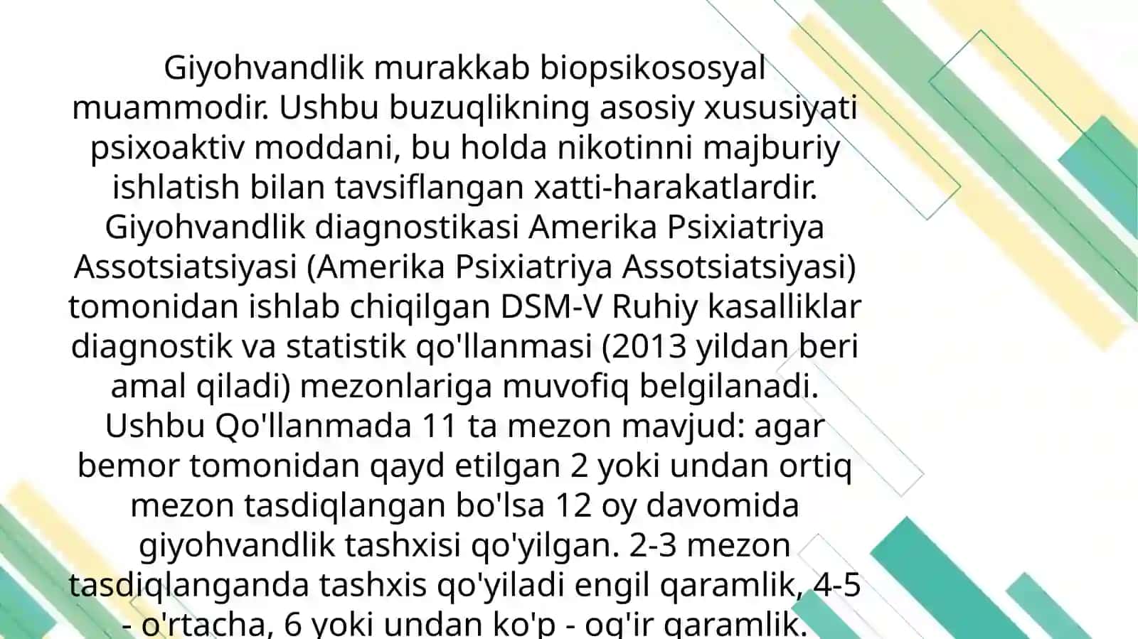 NIKOTINIZM VA UNING ASORATLARI. NIKOTINIZMNING O’SMIRLAR VA AYOLLAR ORGANIZMIGA TA’SIRI 3