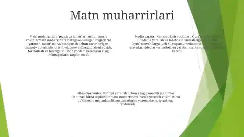Media Matnni Yaratish Va Qayta Ishlashning Dasturiy Vositalar 3