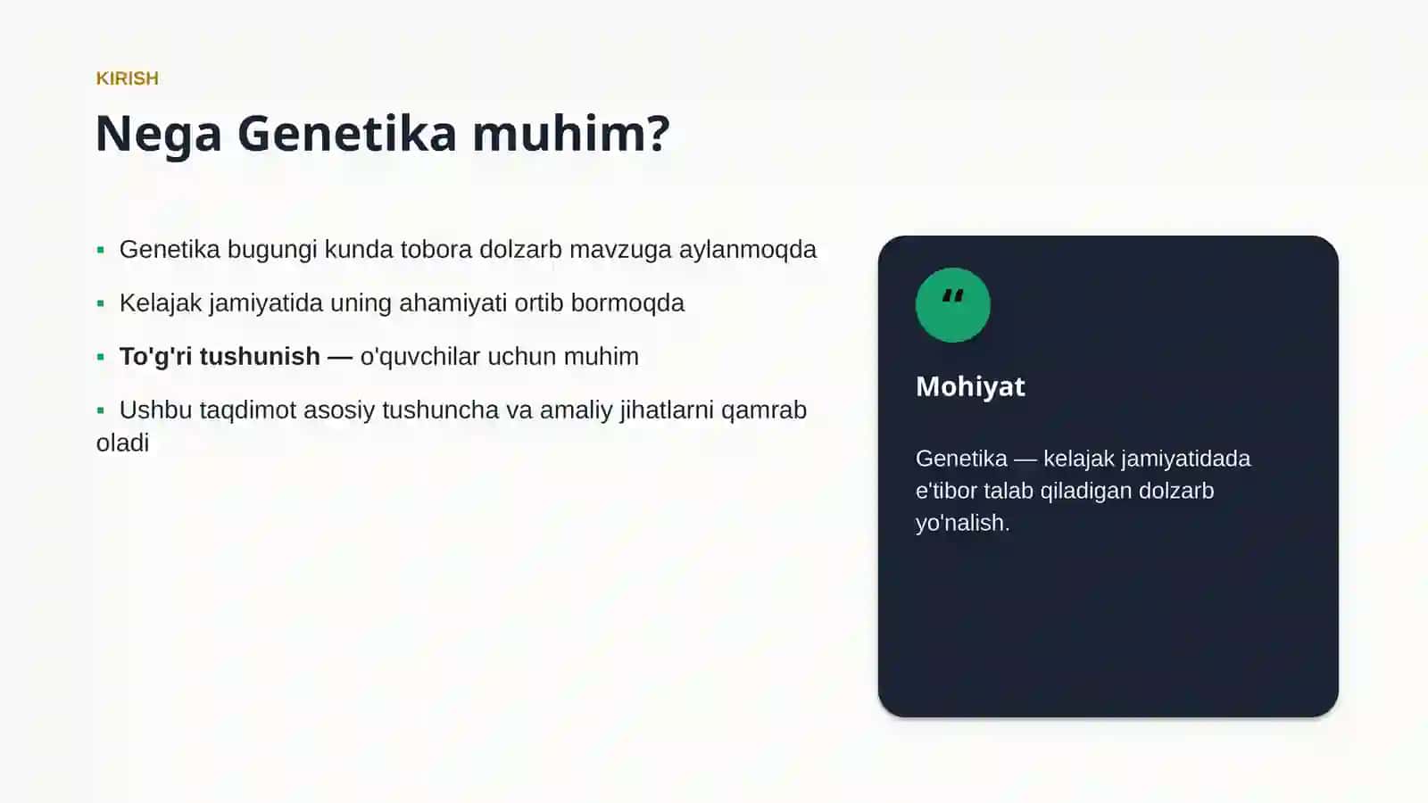 Genetika Asoslari va Tushunchasi 3
