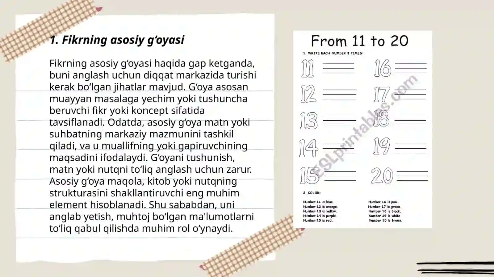 Yozma matnda fikrlar izlovchiligi VA ketma-ketligi 3