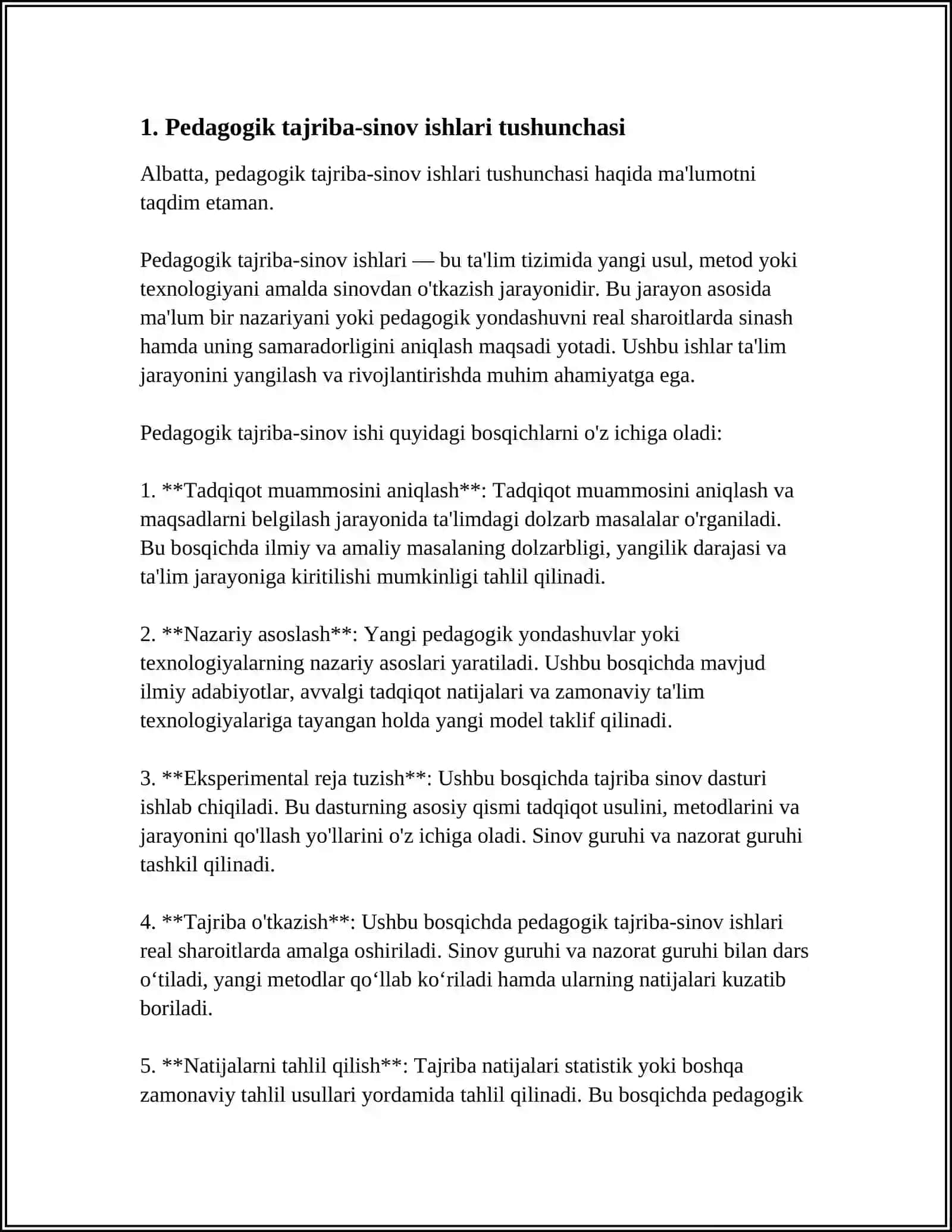 PEDAGOGIK TAJRIBA-SINOV ISHLARI DASTURINI ISHLAB CHIQISH METODIKASI 3