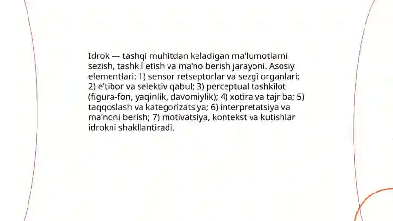 Idrok va uning buzilishlari 3