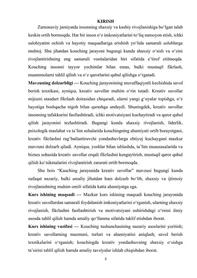 KAUCHING JARAYONIDA KREATIV SAVOLLAR 3
