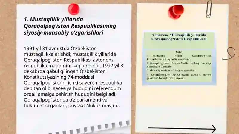 Mustaqillik yillarida Qoraqalpog’iston Respublikasi 3