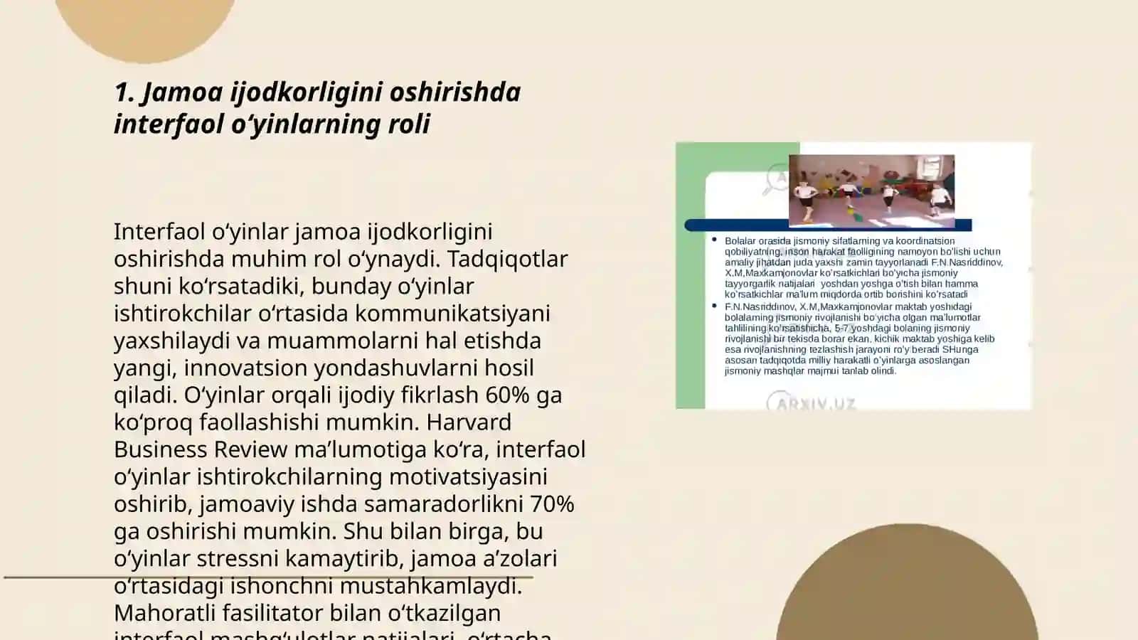 Jamoa ijodiy faoliyatini rivojlantirishda pedagogik texnologiyalar 3