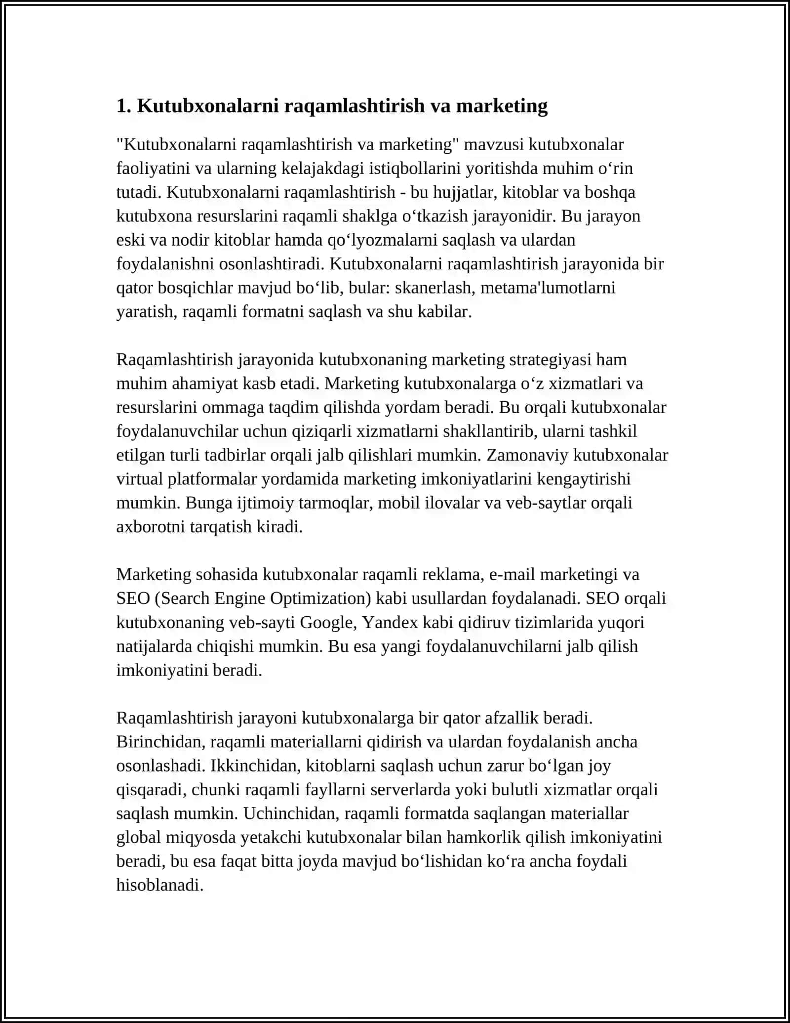 KUTUBXONALARNI RAQAMLASHTIRISH VA MARKETING 3