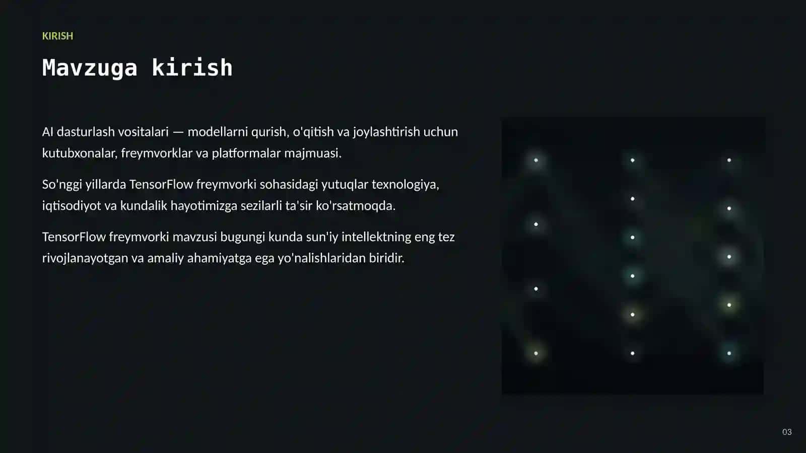 SUN'IY INTELLEKT • AI DASTURLASH VOSITALARI 3