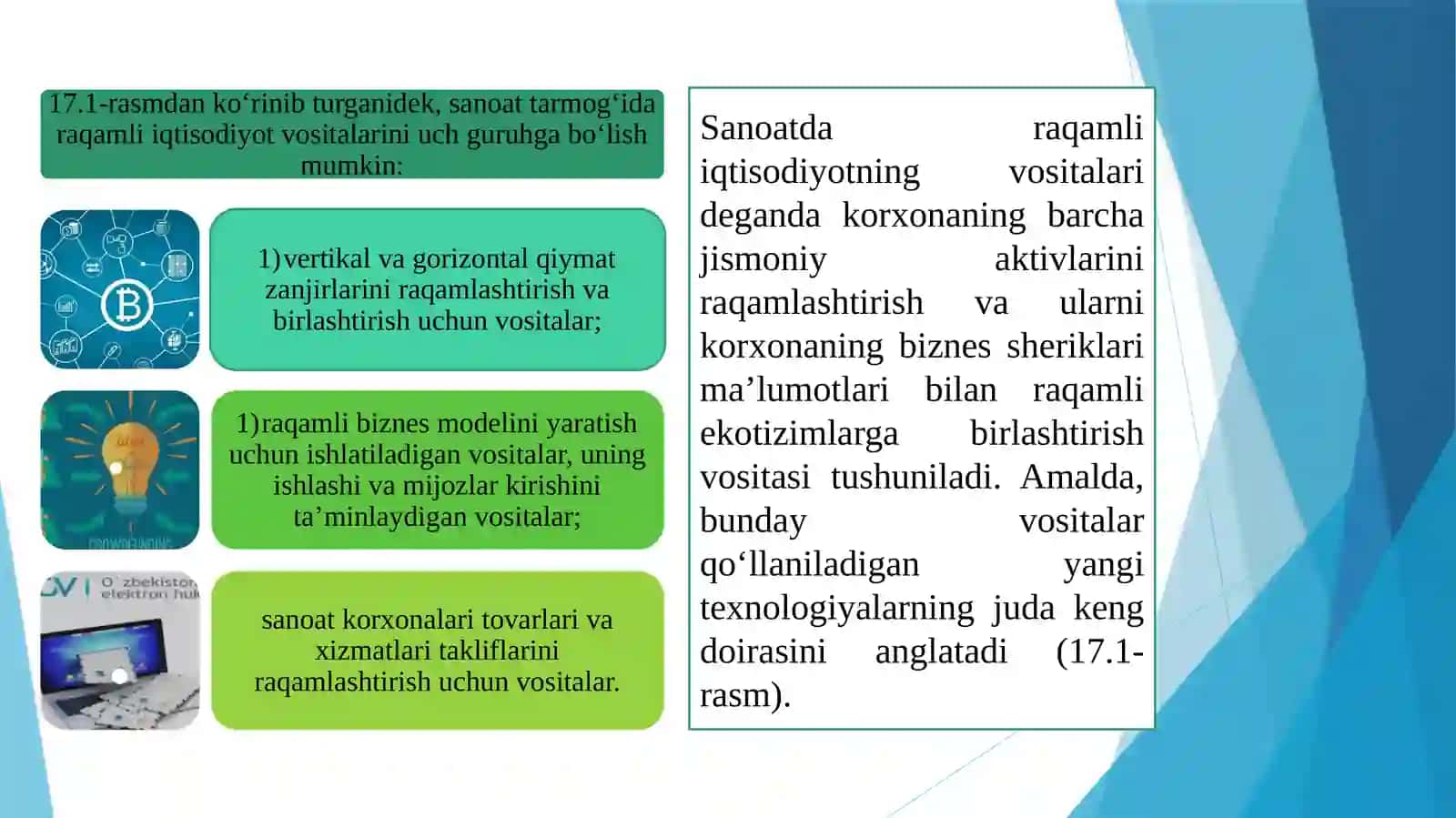 SANOATDA RAQAMLI TEXNOLOGIYALARDAN SAMARALI FOYDALANISH. “SANOAT-4.0” KONSEPSIYASI 3