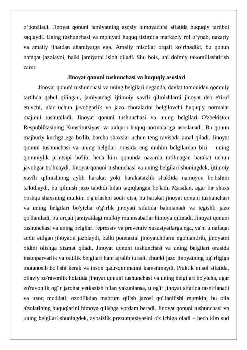 Jinoyat qonuni tushunchasi va mohiyati 3