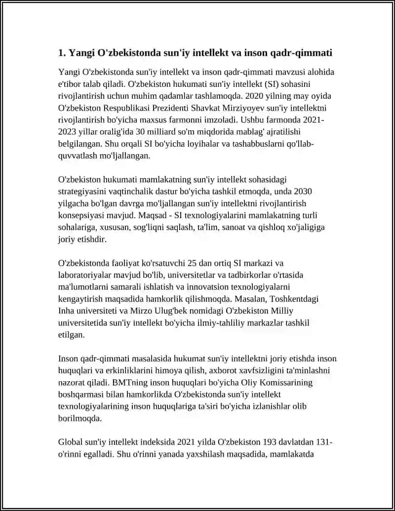 YANGI O'ZBEKISTONDA SUNʼIY INTELLEKTNING FALSAFIY-AXLOQIY MUAMMOLARI 3