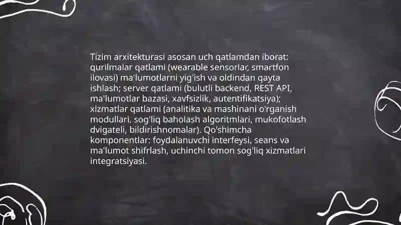 Tizim arxitekturasi va asosiy komponentlari 3