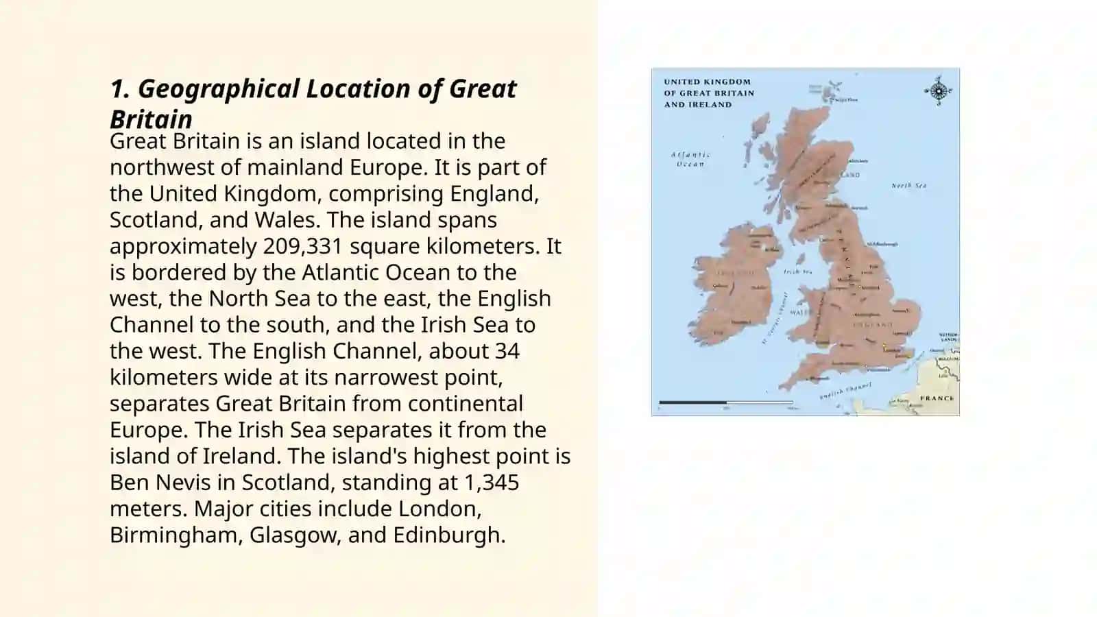 Geographical position, population and climate of Great Britain 3