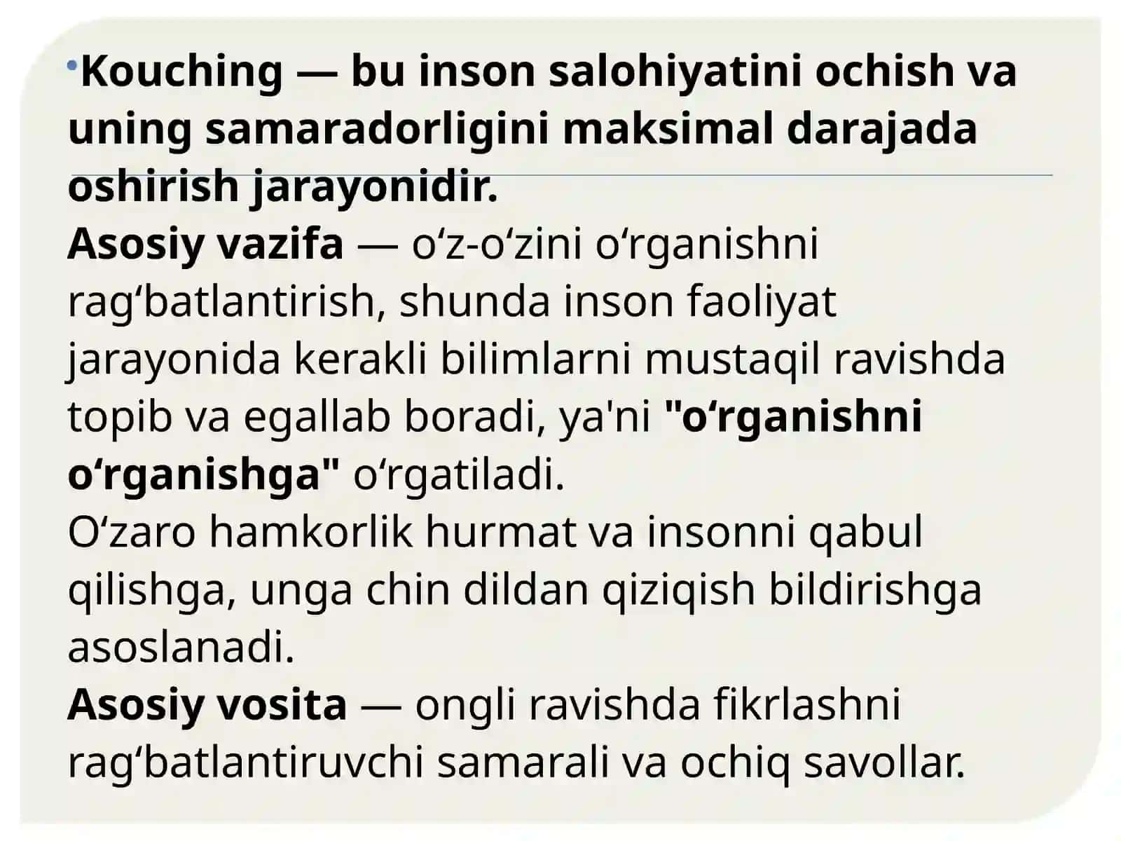 «Kouching» texnologiyasi 3
