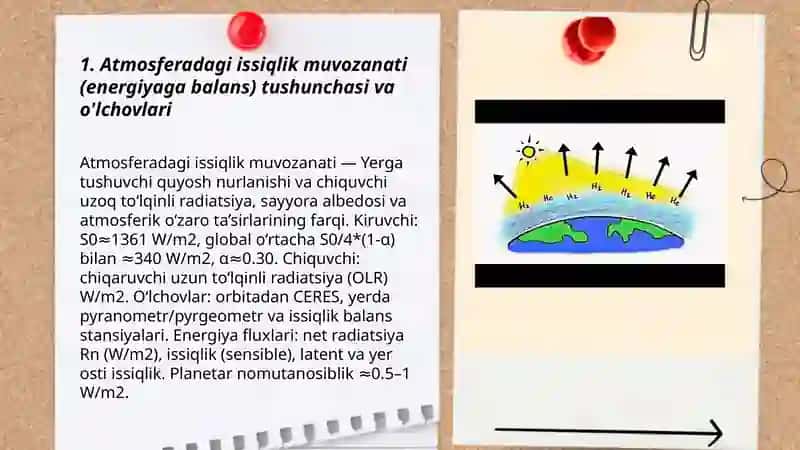 Atmosferadagi issiqlik muvozanati o'zgarishining sayyora iqlimiga ta'siri, parnik effekta 3