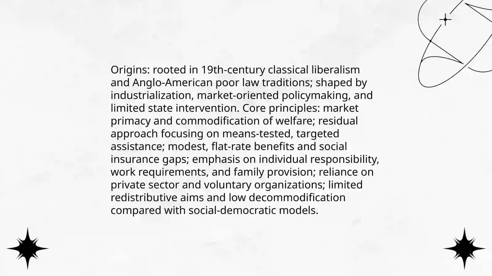 Liberal model of social welfare 3
