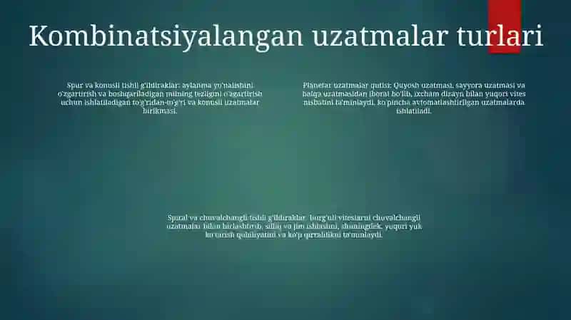 Kombinatsiyalashgan Uzatmalar 3