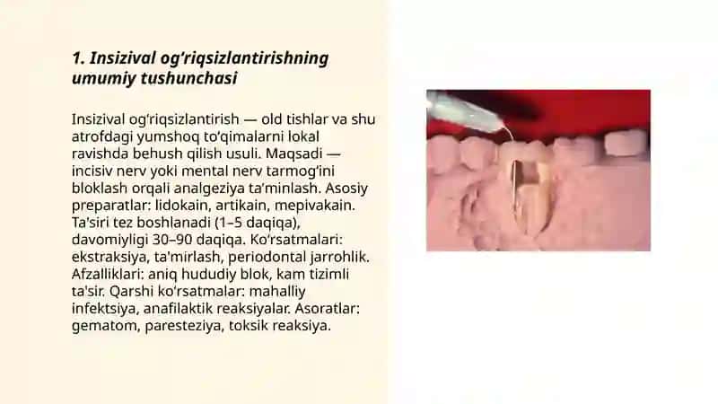 Insizival ogʻriqsizlantirishning ogʻiz ichi va tashqi usuli 3