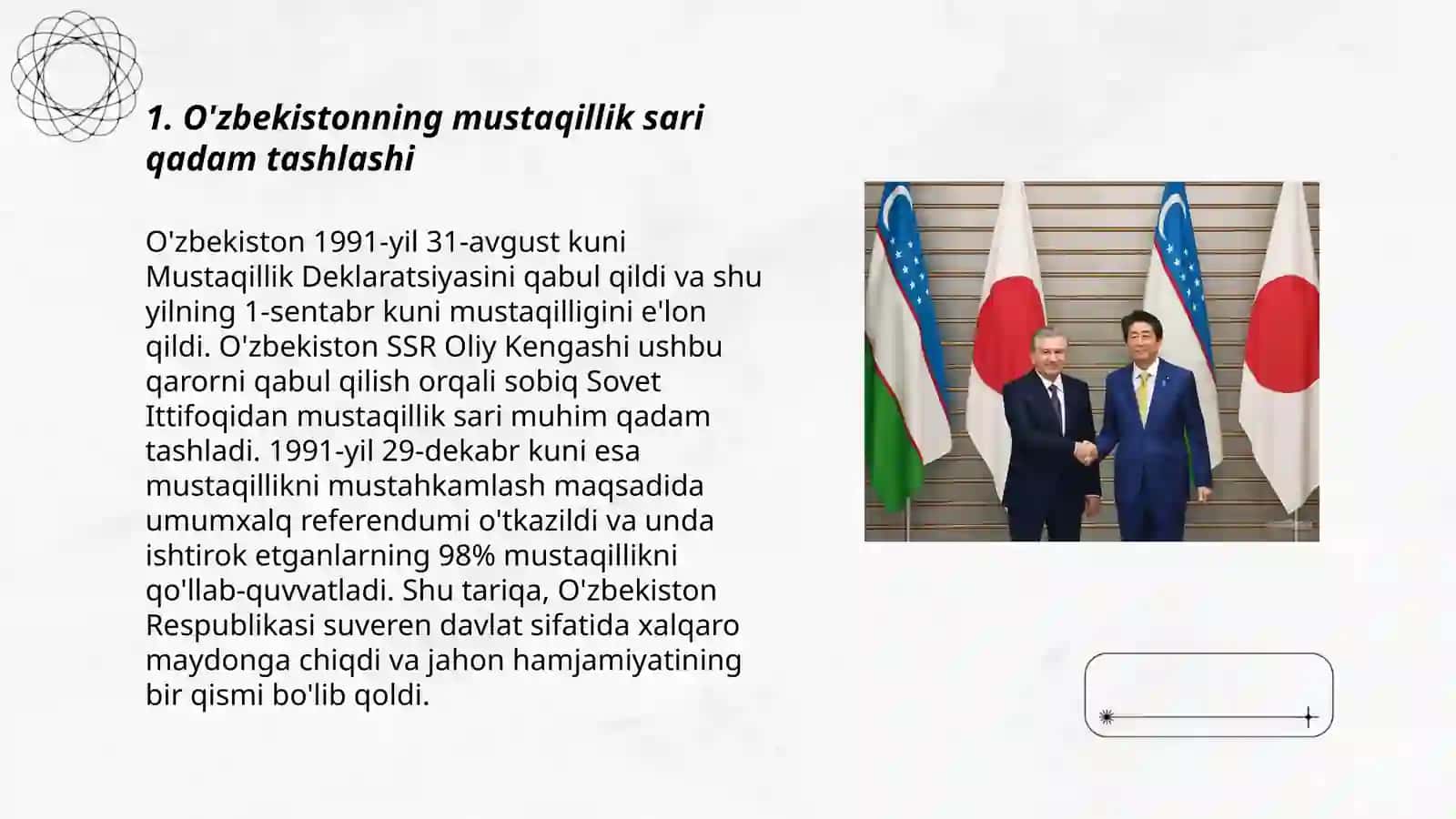 O'zbekistonning o'ziga xos istiqlol va taraqqiyot yo'li 3