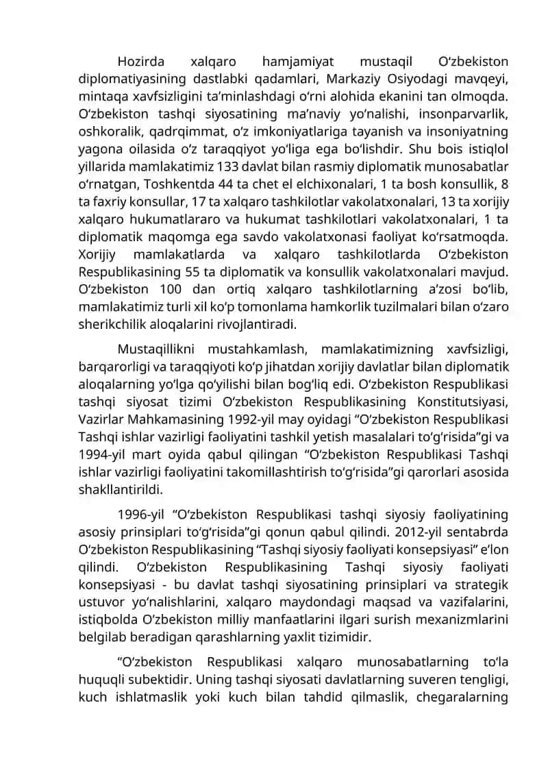 O‘zbekiston va jahon hamjamiyati 3
