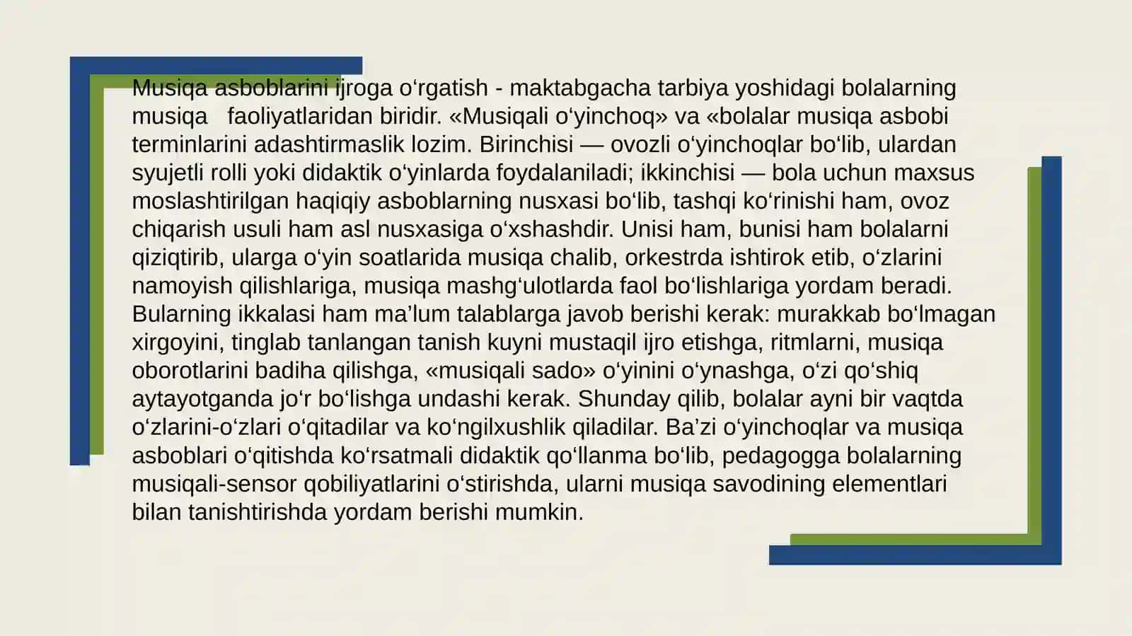 Musiqa asboblarini ijrogа o‘rgatish metodlari 3