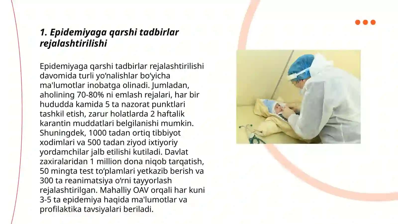 Davolash - profilaktika muassasalarida epidemiyaga qarshi ishlarni tashkillashtirish, yuqumli kasalliklar kabineti faoliyati va vazifalari 3