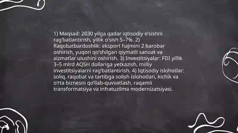 Oʻzbekiston 2030 taraqqiyot strategiyasi 3