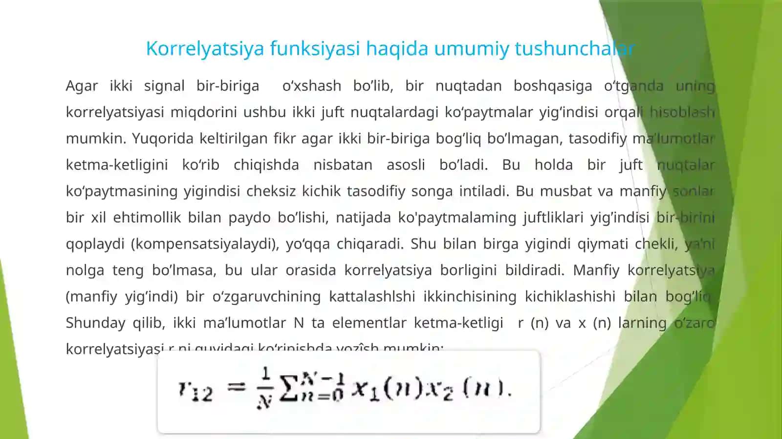 KORRELYATSIYA 3