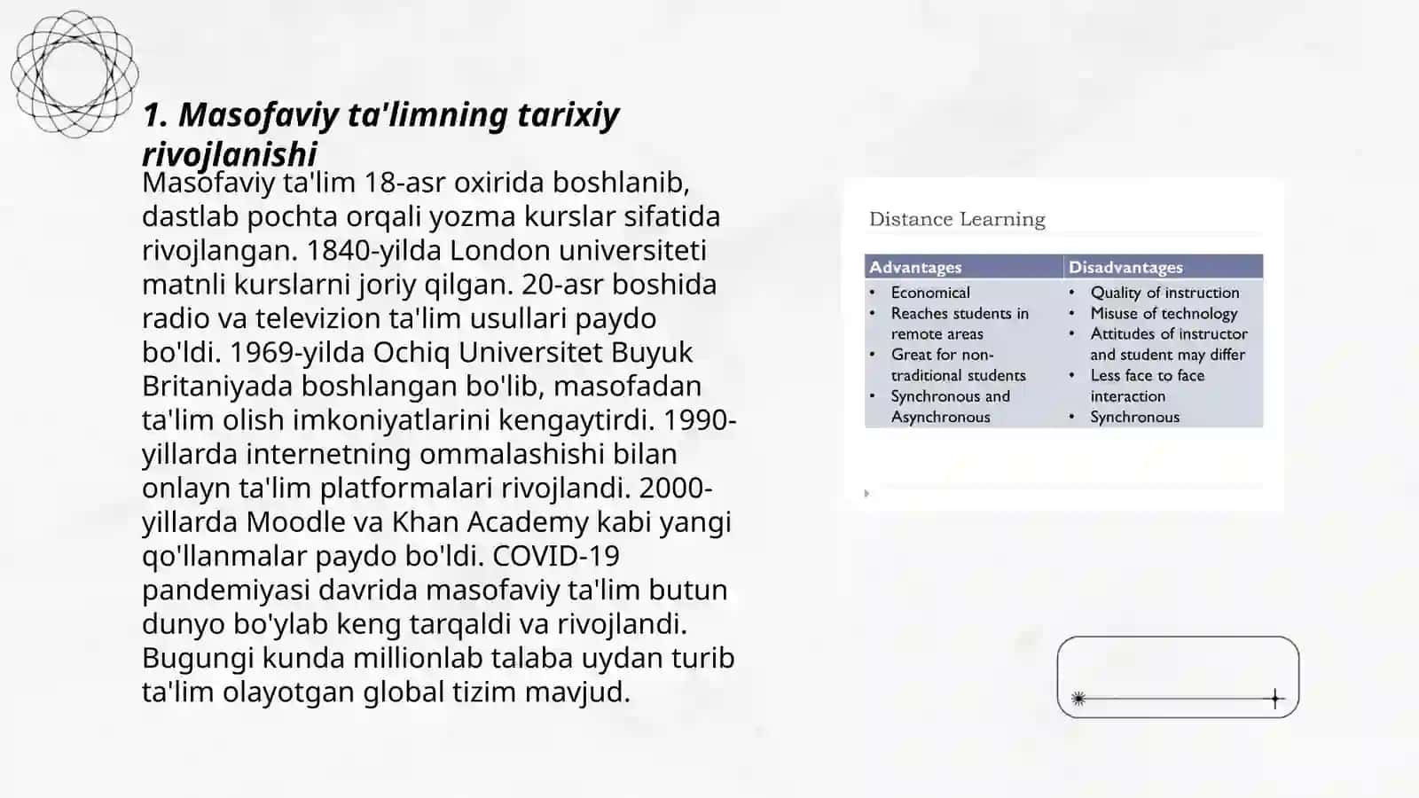 Masofaviy ta'limning tarixiy rivojlanishi 3