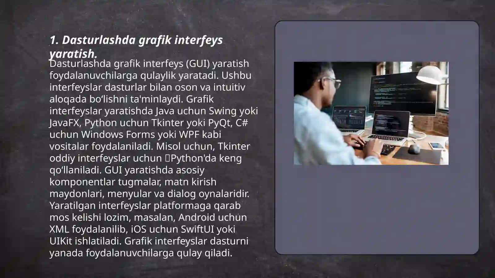 Muhandislik masalalarini yechishda dasturlash tizimlari yordamida grafik multimedia imkoniyatlaridan foydalanish 3