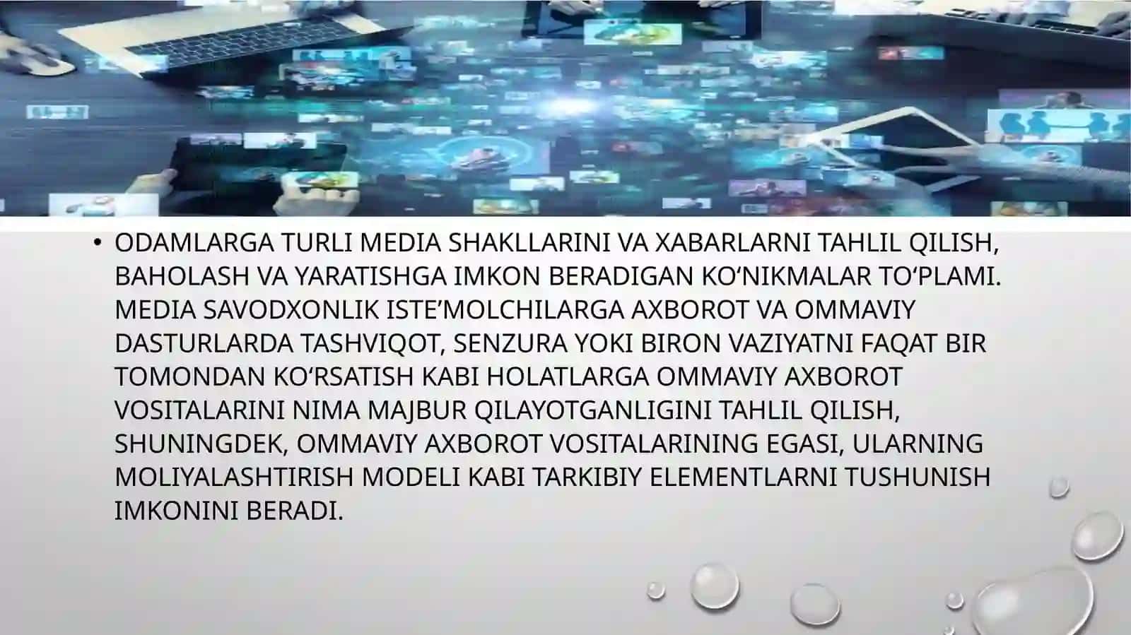 media savodxonlik va axborot madaniyati Ifanidan tayyorlagan TAQDIMOTI 3