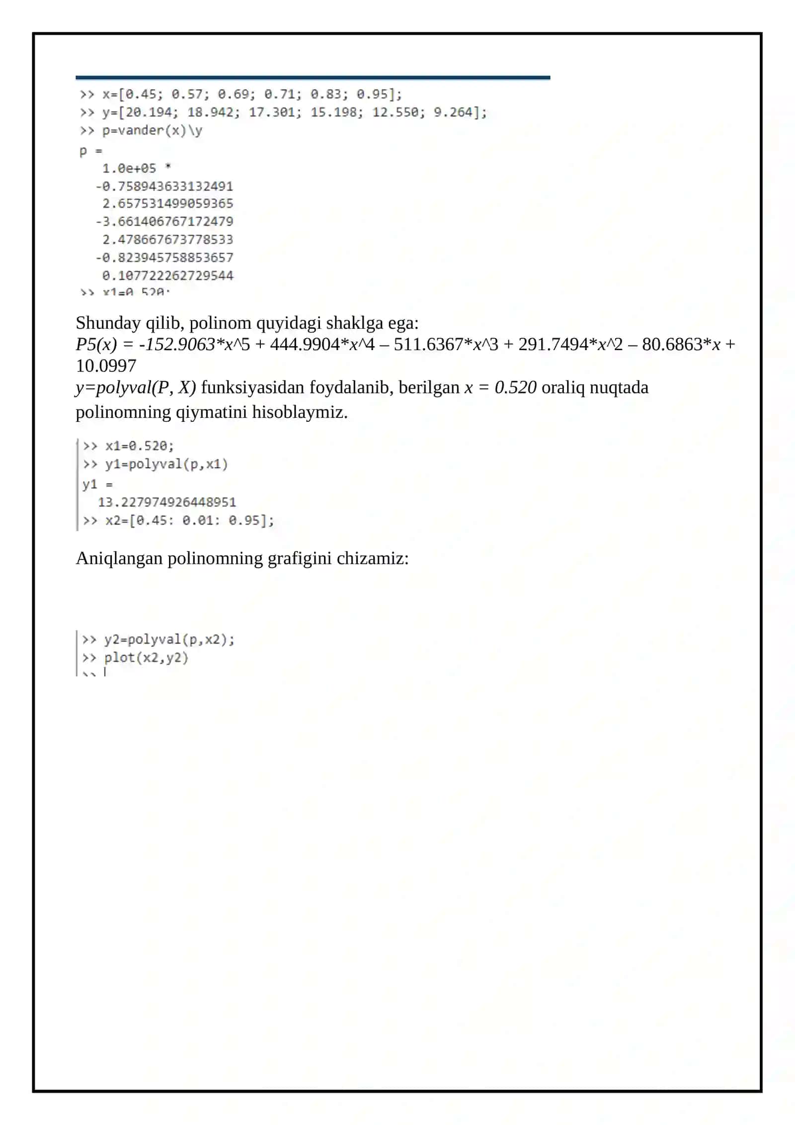 Ma’lumotlarni interpolyatsiyasi va approksimatsiyasi 3