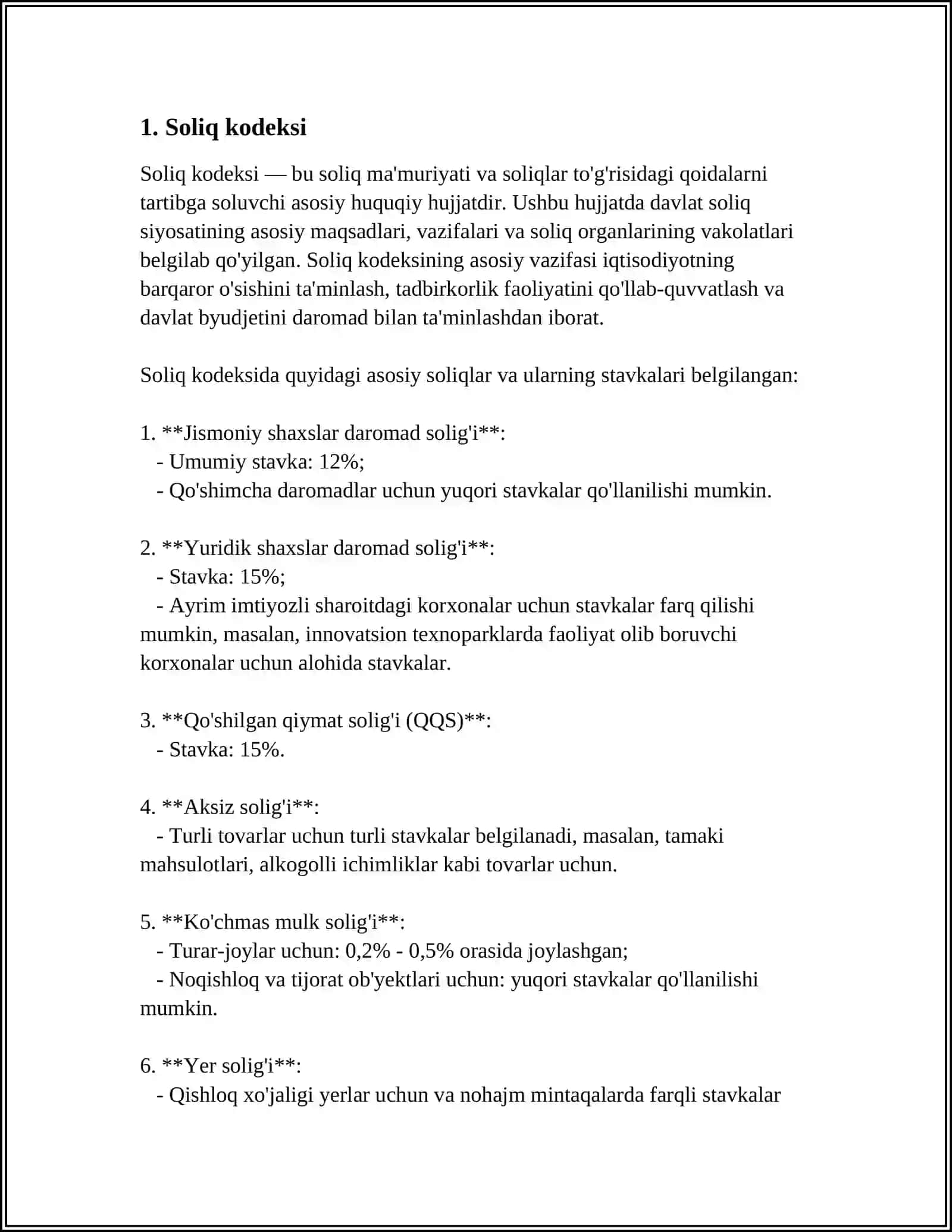 O'ZBEKISTON RESPUBLIKASI SOLIQ TIZIMI VA HISOB SIYOSATI 3