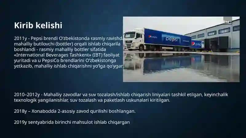 Savdo va marketing texnologiyalarining integratsiyasi: Pepsi O‘zbekiston misolida 3