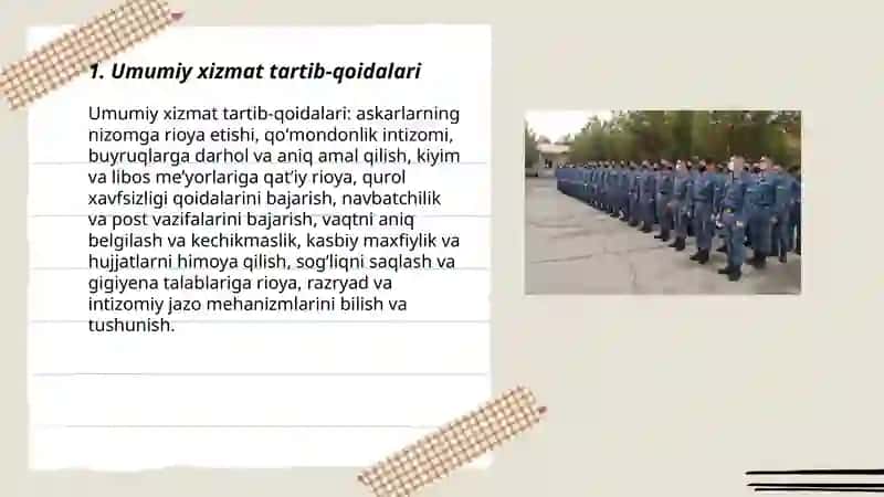 Armiyada ish yuritishning asosiy qoidalari 3
