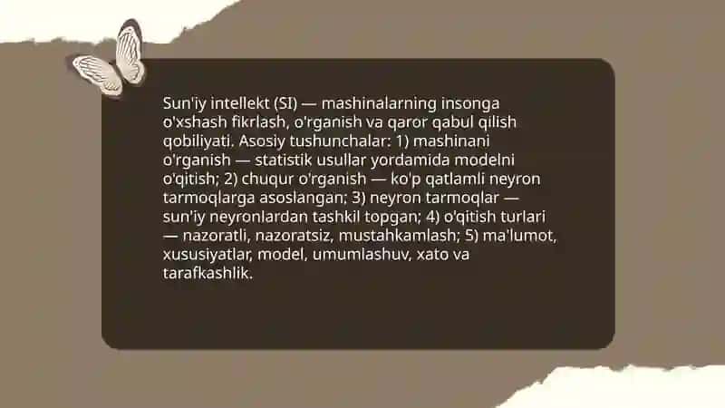 Suniiy intellekt nima.? 3