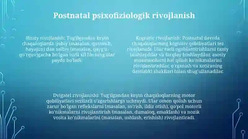 Peranatal Va Chaqaloqlik Davridagi Psixofiziologik Rivojlanishga Xos Xususiyatlar 3
