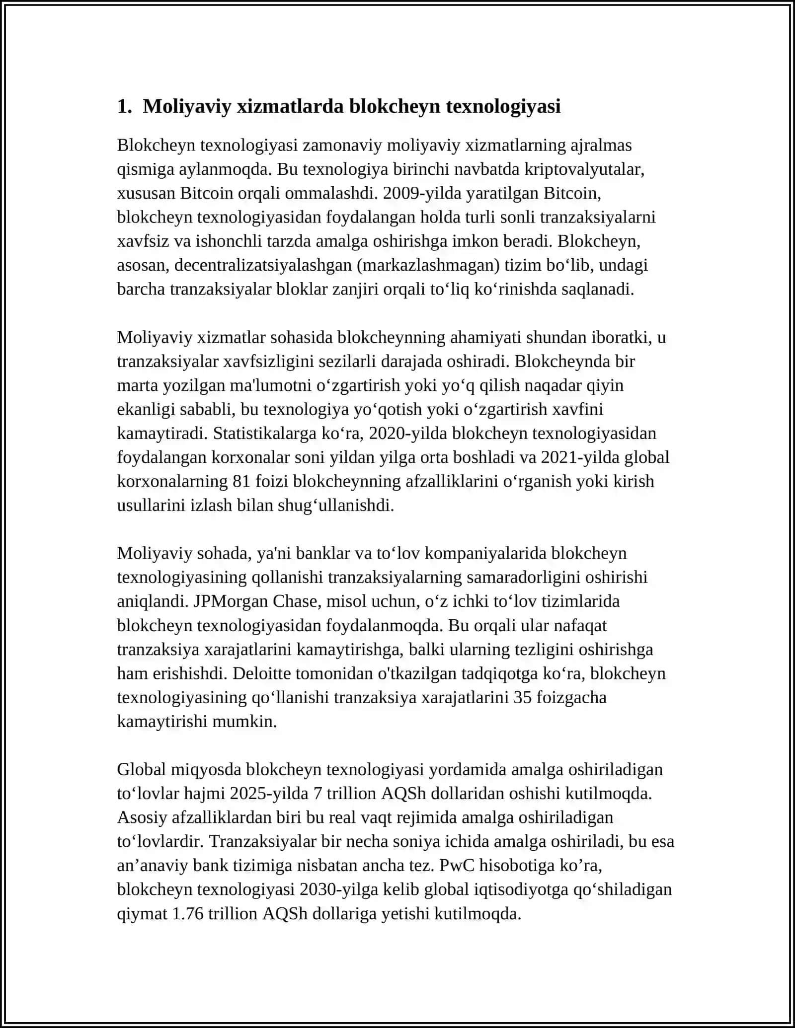 Moliyaviy xizmatlarda blokcheyn texnologiyasi 3